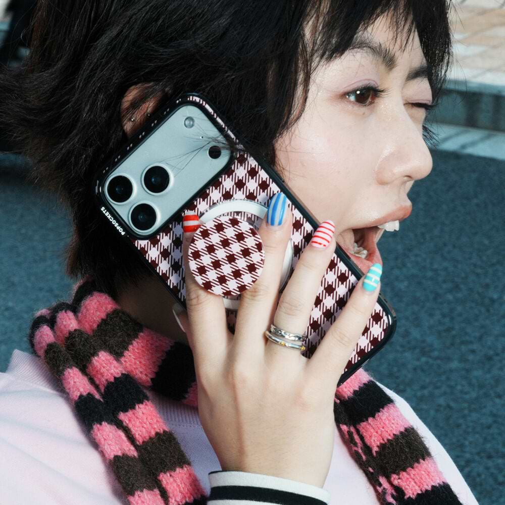 Black Cherry Gingham — iPhone 13 Pro Max MagSafe Case - US 06525