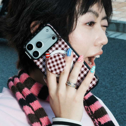 Black Cherry Gingham — iPhone 13 Pro Max MagSafe Case - US 06525