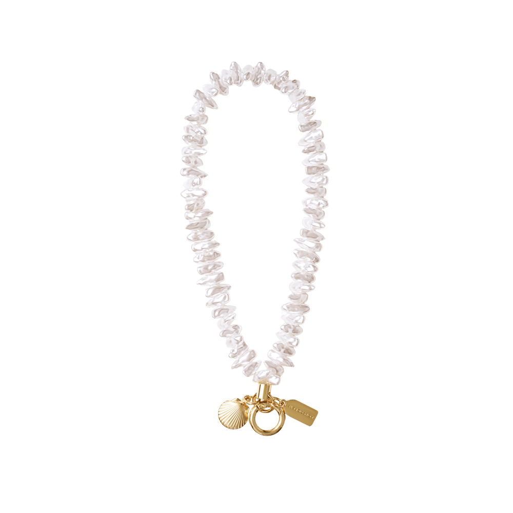 Coral Pearl Clam Charm — Phone Wristlet - US 66543