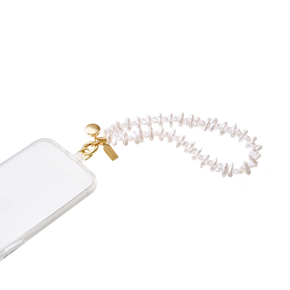 Coral Pearl Clam Charm — Phone Wristlet - US 56168